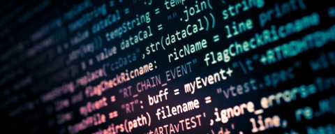 computing screen with code