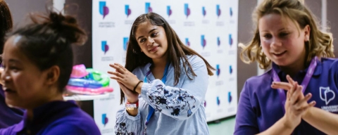 Students dancing together