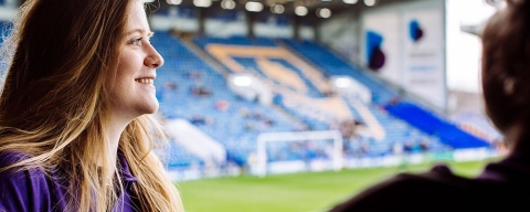 Sport and Exercise Psychology student in Portsmouth FC grounds