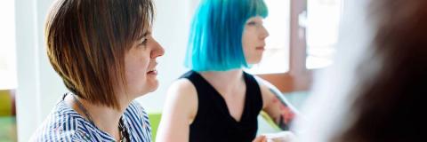 Students in a support workshop