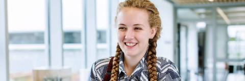 Smiling young student