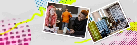 Students making friends in halls