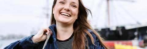 Student on their way to a UCAS fair