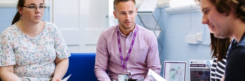 People meeting in a room at University of Portsmouth