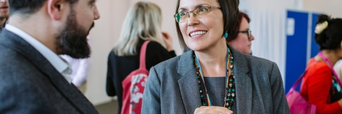 Business leaders talking