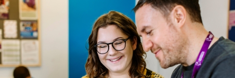 Student finance advisor with a student