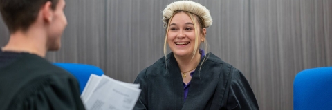 Students in law court