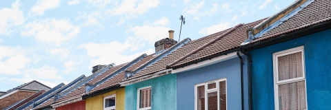 Colourful homes in Southsea, Portsmouth