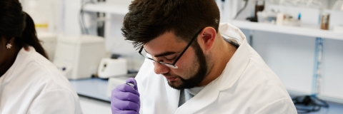 Man doing lab work