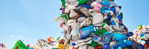 Large pile of plastic waste