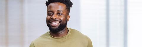 male student smiling 