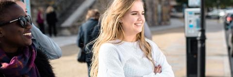 Smiling Norway student in Portsmouth city