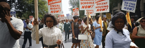 Civil rights march on Washington, D.C. / [WKL]. Original black and white negative by Warren K. Leffler. Taken August 28th, 1963, Washington D.C, United States (@libraryofcongress). Colorized by Jordan J. Lloyd. Library of Congress Prints and Photographs Division Washington, D.C. 20540 USA https://www.loc.gov/pictures/item/2003654393/