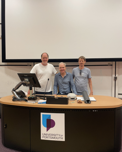 Hagen, Heiko and Niklas in their old St Michaels lecture theatre