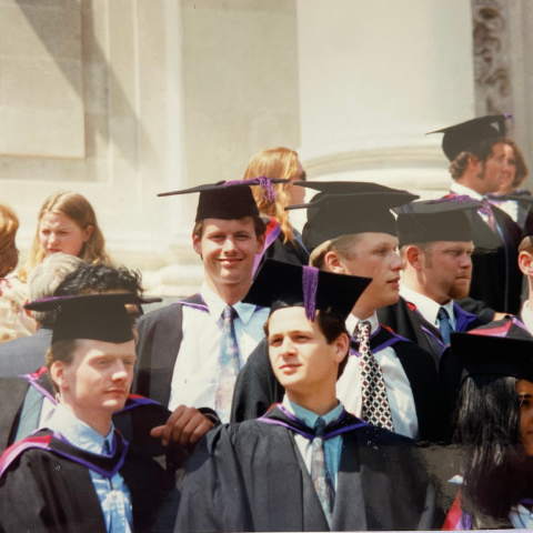 Hagen at his BSc (Hons) Applied Physics graduation in 1996