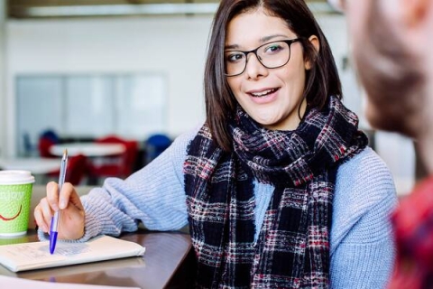 Student in a tutor meeting