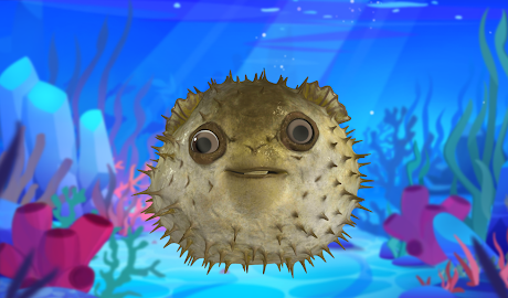 Animated puffer fish