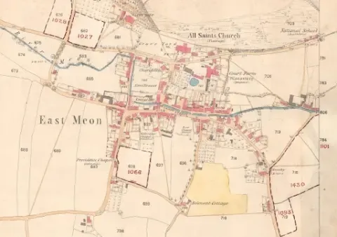 OS map East Meon 1869