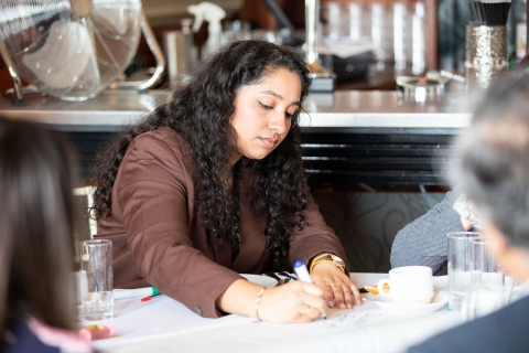 Woman writing