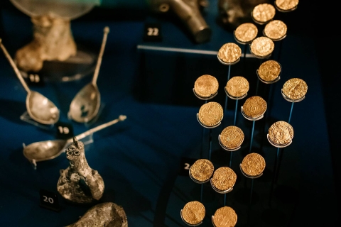 Naval artefacts in a museum