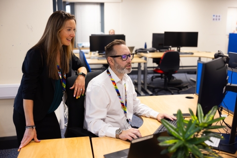 Library and Information Services team members at the University of Portsmouth