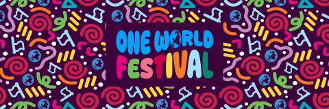 Logo reading one world festival