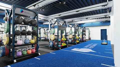 3D render by Eleiko of the Portsmouth Elite Athlete Centre (PEAC)