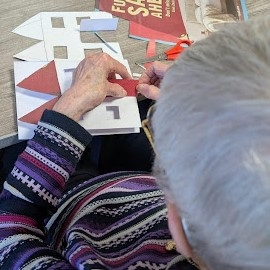 Person crafting with their hands