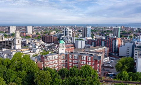 Aerial view of Guildhall