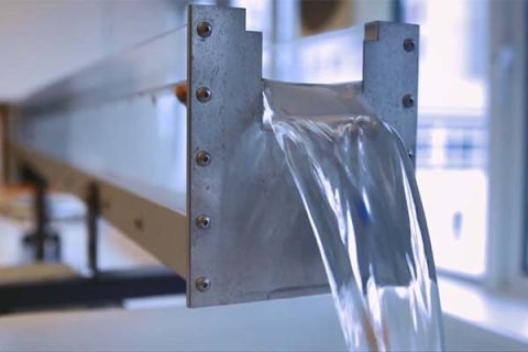 The sediment flume in the Physical Geography and Meteorology Lab