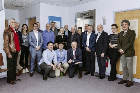 Researchers and colleagues attending the plaque unveiling at the University of Portsmouth’s School of Sport, Health and Exercise Science