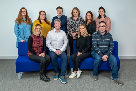 Project Phoenix team, gathered on the sofa