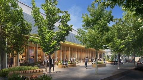 Architects impression of the exterior of the Student Hub