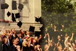 1996 Graduation celebration at Portsmouth Guildhall