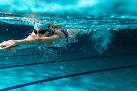 Swimmer in a pool