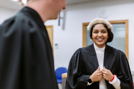 student smiling