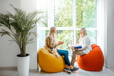 Two women in a therapy setting